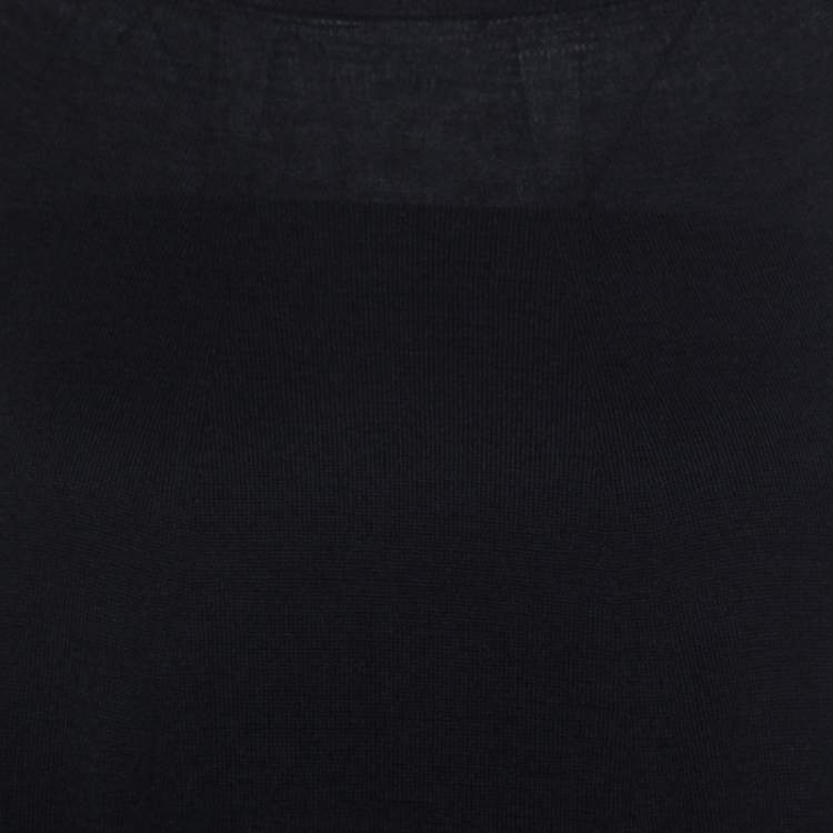 Pre Owned Balenciaga Black Cashmere Raglan Sleeve Long Sleeve Sweatshirt L