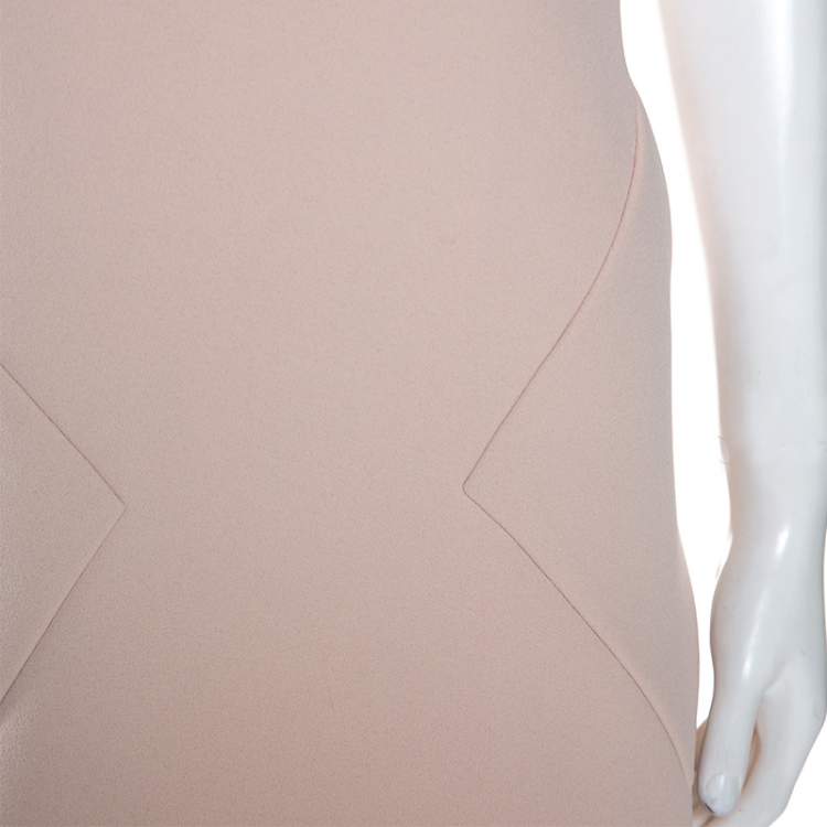 Pre Owned Balenciaga Pink Crepe Sleeveless Pocket Detail Dress L