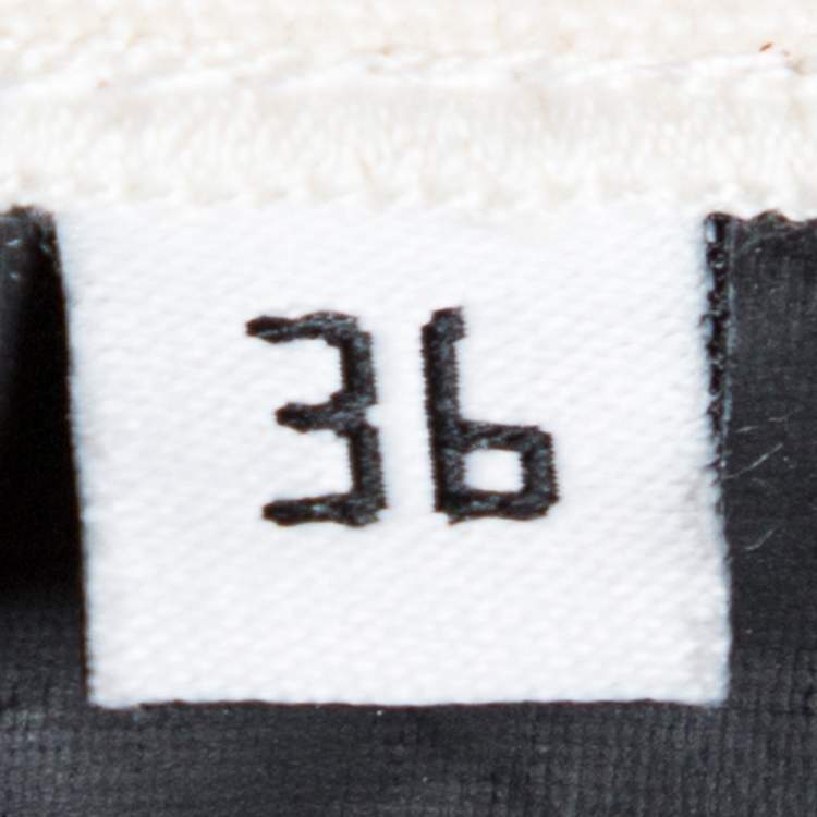 Pre Owned Balenciaga Monochrome Tweed Gomme Mini Skirt S
