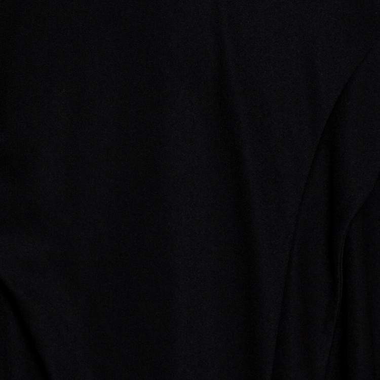Pre Owned Balenciaga Black Knit Perforated Detail Sleeveless Dress L