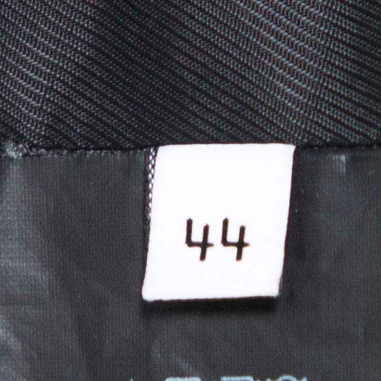 Pre Owned Balenciaga Black Leather Quilted Detail Biker Jacket L