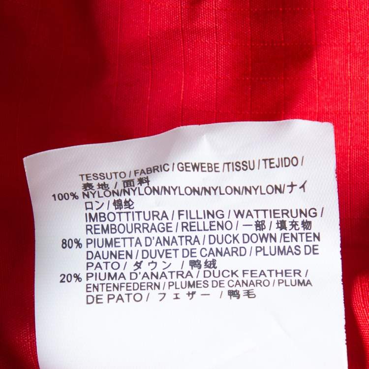 Pre Owned Balenciaga Red Synthetic Quilted Puffer Jacket S