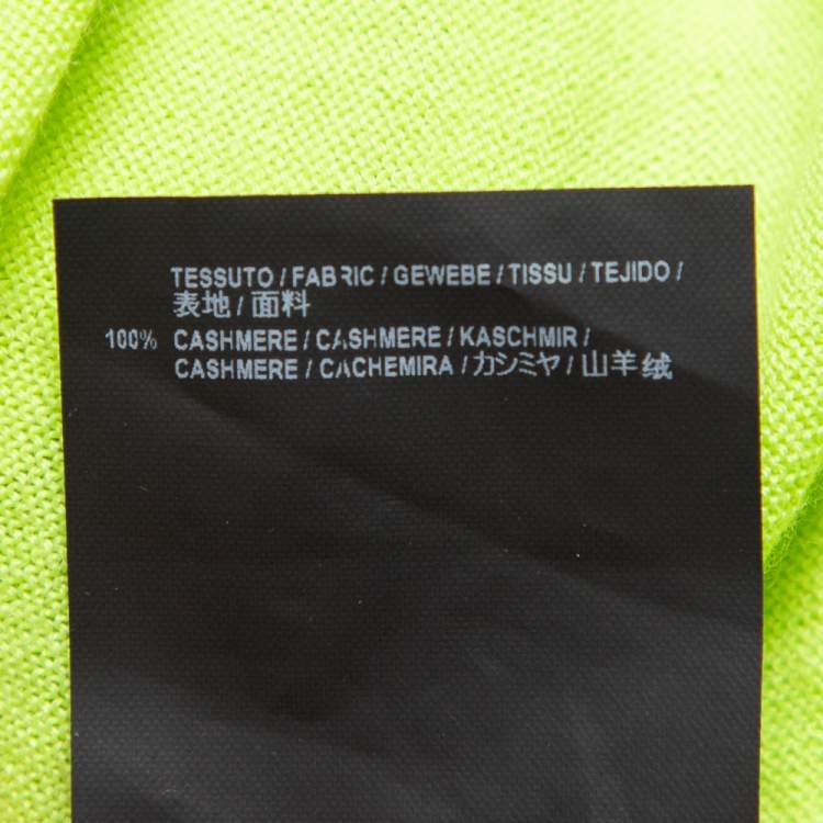 مملوكة مسبقًا Balenciaga Neon Green Cashmere Oversized Pullover S