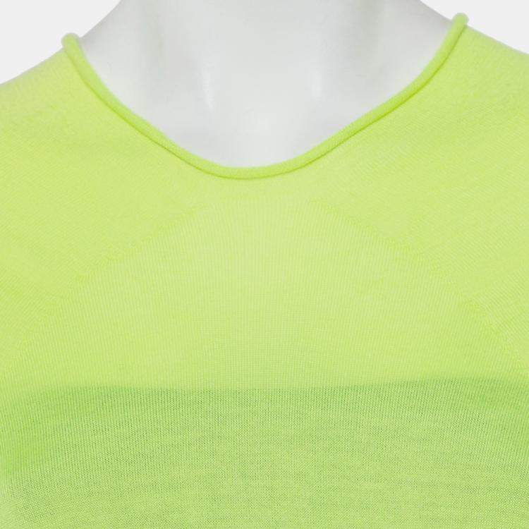 مملوكة مسبقًا Balenciaga Neon Green Cashmere Oversized Pullover S