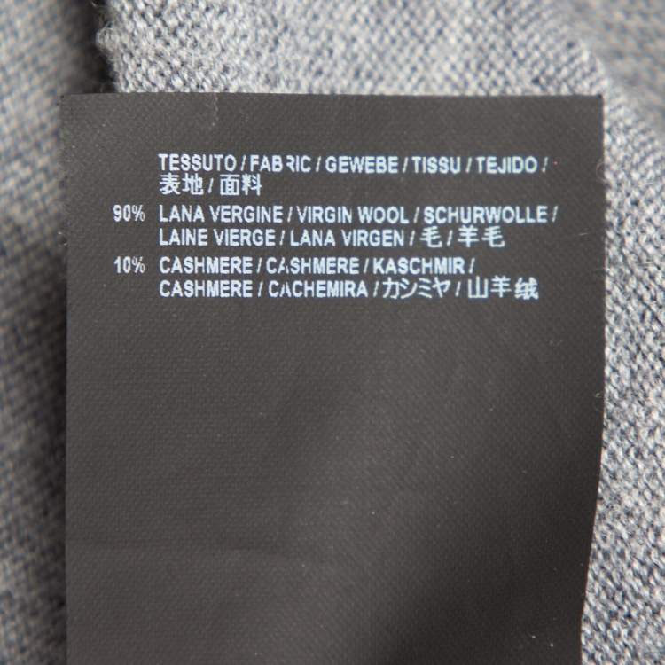 Pre Owned Balenciaga Grey Wool & Cashmere Oversized Sweater Dress M