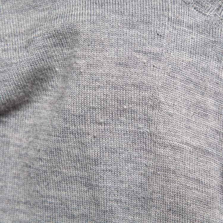 Pre Owned Balenciaga Grey Wool & Cashmere Oversized Sweater Dress M