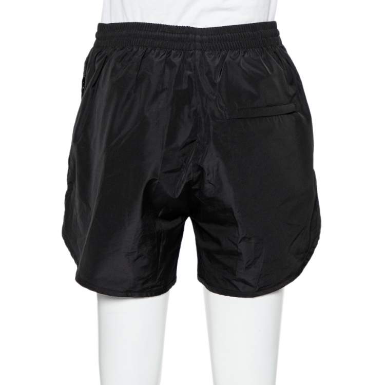 Pre Owned Balenciaga Black Synthetic Mesh Lined Running Shorts S