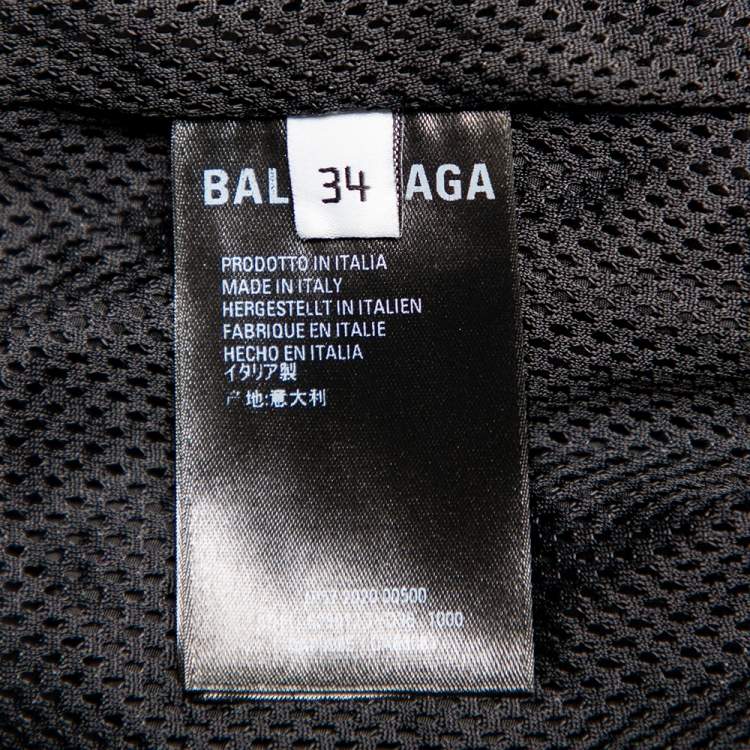 Pre Owned Balenciaga Black Synthetic Mesh Lined Running Shorts S