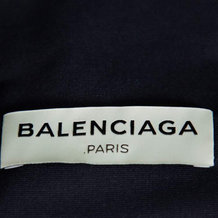 Pre Owned Balenciaga Charcoal Grey Knit One Shoulder Top S