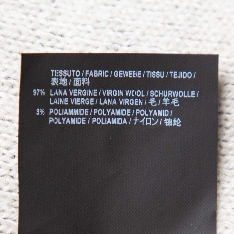 Pre Owned Balenciaga Black Logo Intarsia Knit Oversized Turtleneck Sweater S