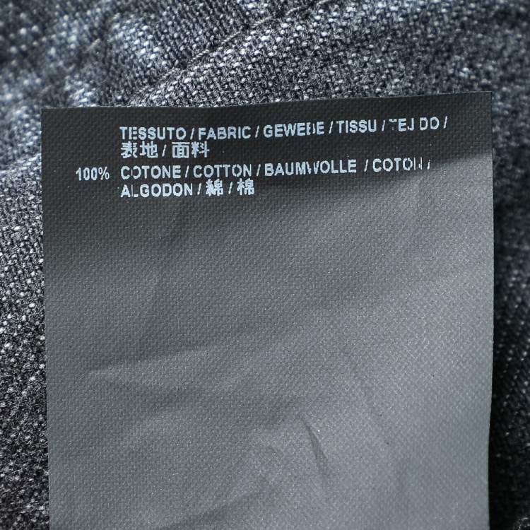 Pre Owned Balenciaga Charcoal Grey Denim Raw Edge Detail Shorts M