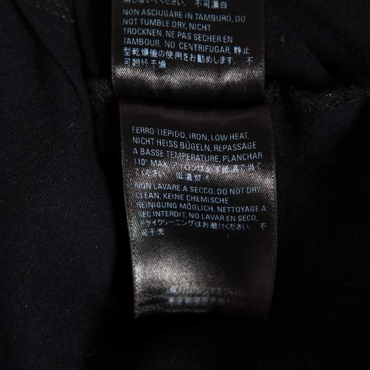 Pre Owned Balenciaga Black Cotton Diagonal Monogram Crewneck T-shirt XS