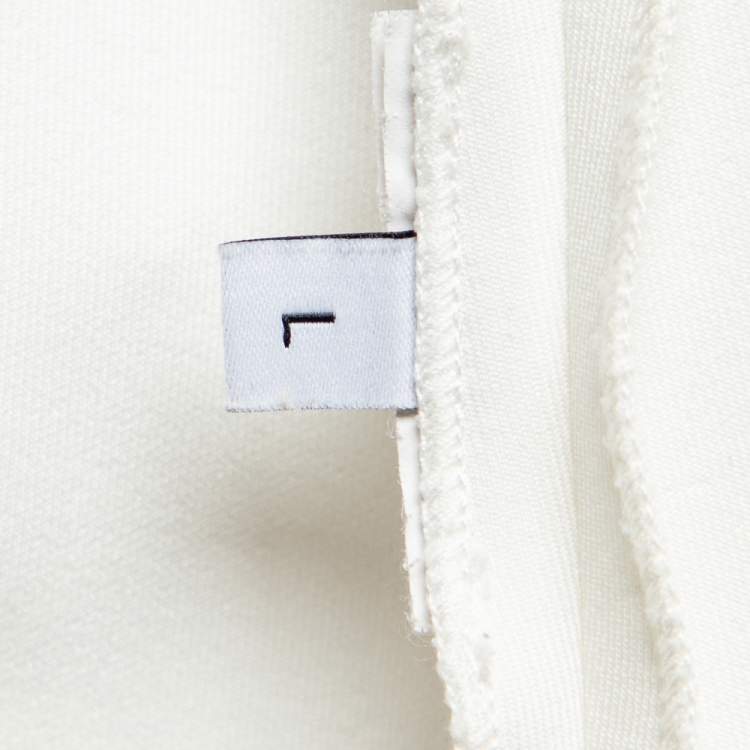 مملوكة مسبقًا Balenciaga White Knit Embellished Sleeveless Top L
