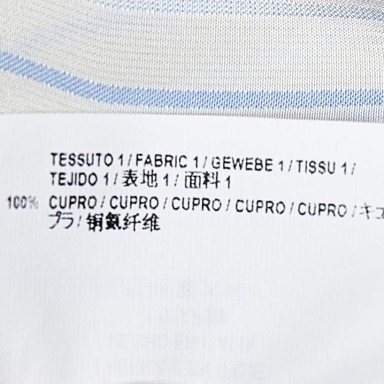 Pre Owned Balenciaga White Striped Georgette Button Front Pulled Shirt M