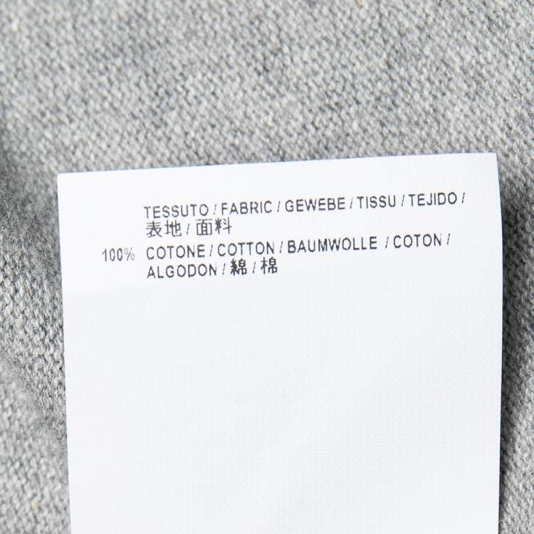 Pre Owned Balenciaga Grey Cotton Knit Waist Tie Detail Oversized Jumper S 
