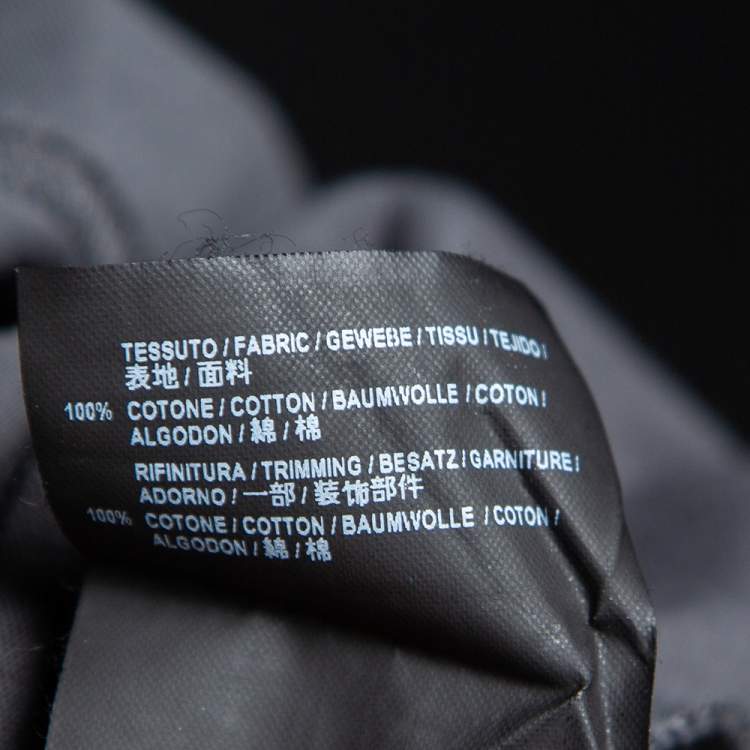 Pre Owned Balenciaga Grey Cotton Logo Printed Oversized Hoodie S