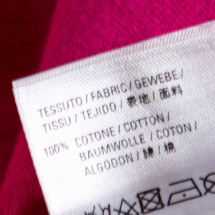 Pre Owned Balenciaga Pink Cotton Logo Printed Oversized Crewneck T-Shirt S