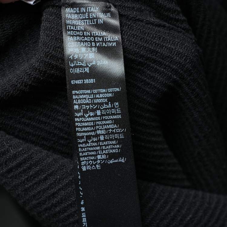 Pre Owned Balenciaga Black Rib Kit Stirrup Leggings M