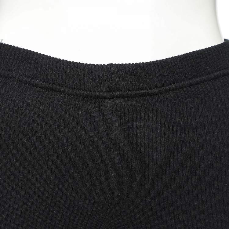 Pre Owned Balenciaga Black Rib Kit Stirrup Leggings M
