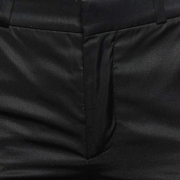 Pre Owned Balenciaga Black Synthetic Side Trim Detail Shorts S
