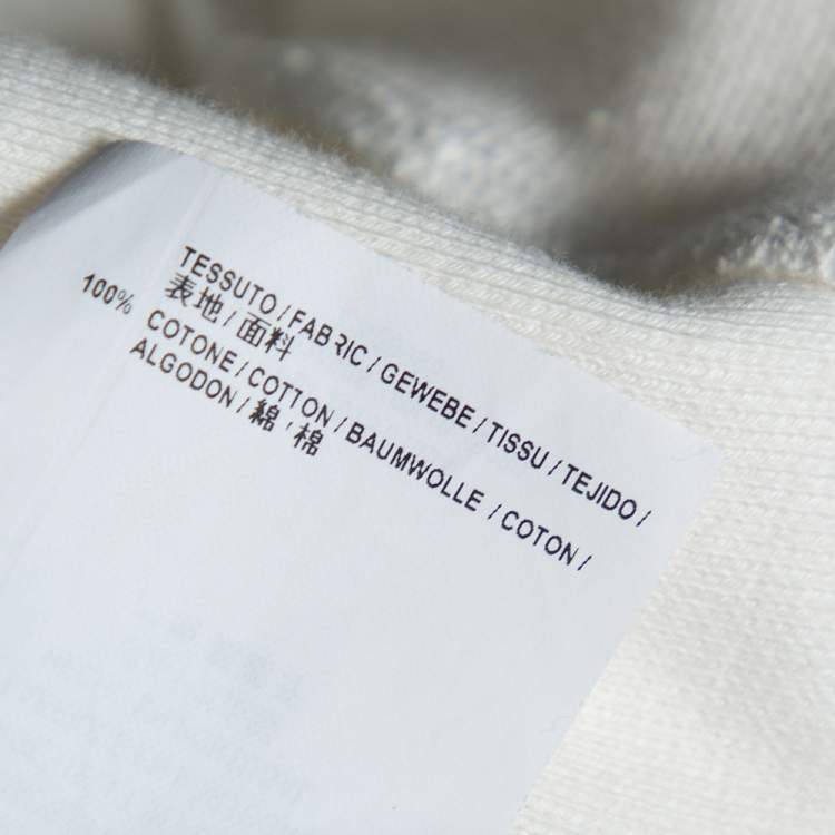 Pre Owned Balenciaga Off White Cotton Oversized Cropped Sweatshirt S