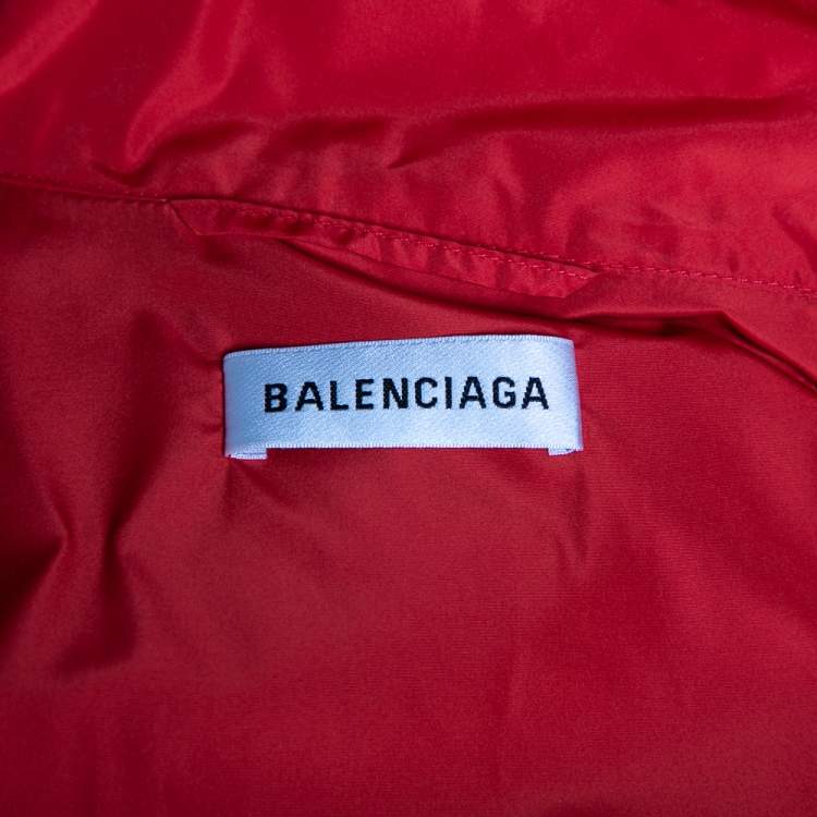 Pre Owned Balenciaga Colorblock Logo Printed Synthetic Windbreaker Jacket M
