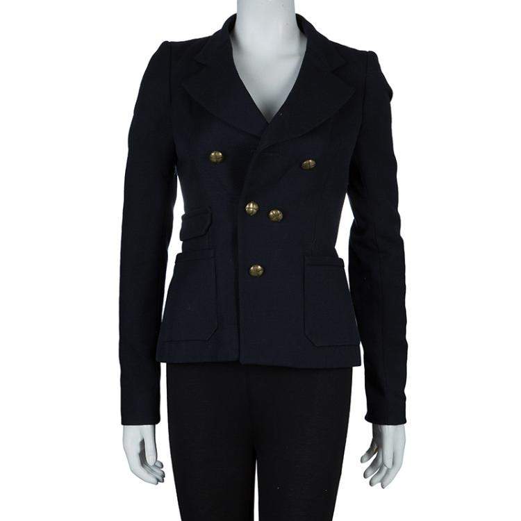 Effektivitet forestille Komprimere Balenciaga Paris Navy Blue Wool Double Breasted Blazer S Balenciaga | TLC