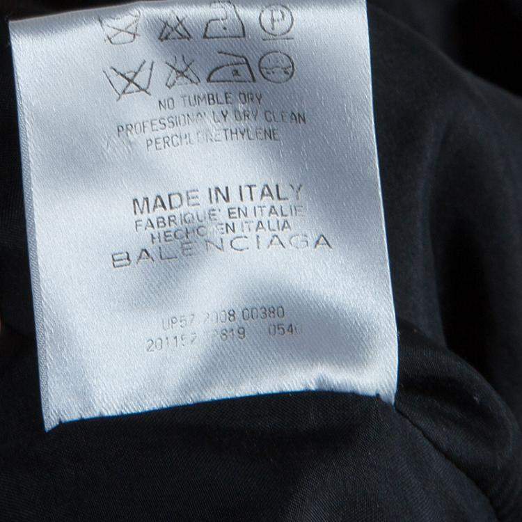 Pre Owned Balenciaga Paris Navy Blue Wool Double Breasted Blazer S
