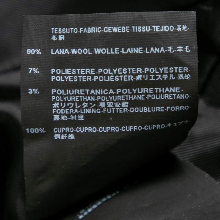 Pre Owned Balenciaga Charcoal Grey Wool, Blend Overlay Detail Belted Mini Dress M