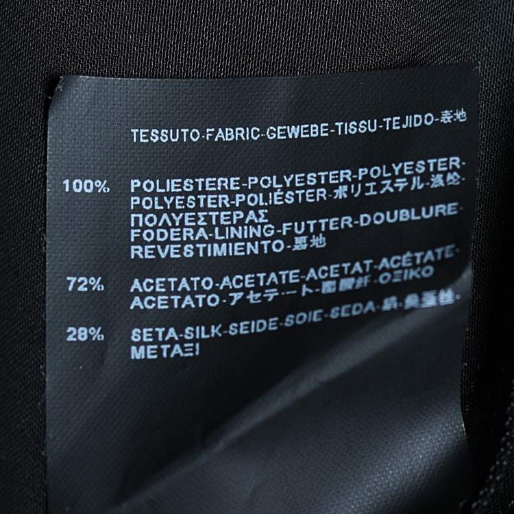 Pre Owned Balenciaga Black Crepe Ruffled Detail Midi Dress M