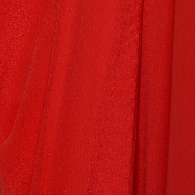 Pre Owned Balenciaga Orange Crepe Oversized Shift Dress S