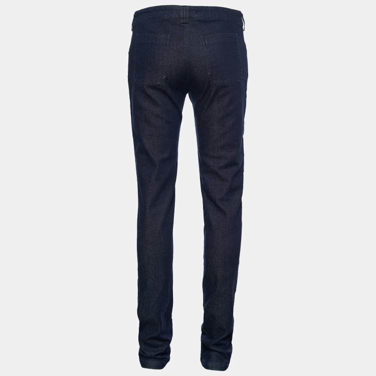 Pre Owned Balenciaga Pants Indigo Dark Wash Denim Skinny Jeans M