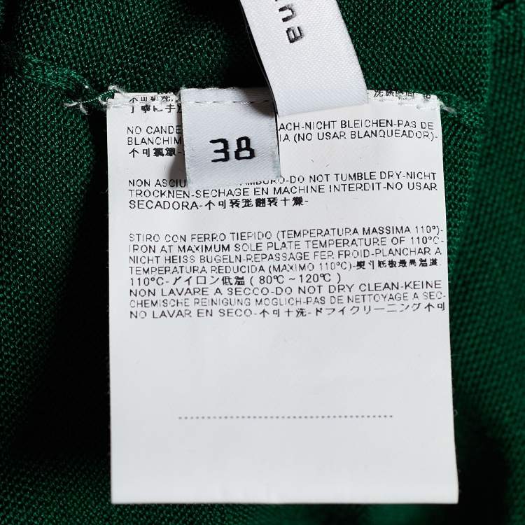 Pre Owned Balenciaga Green Knit Button Down Cardigan M