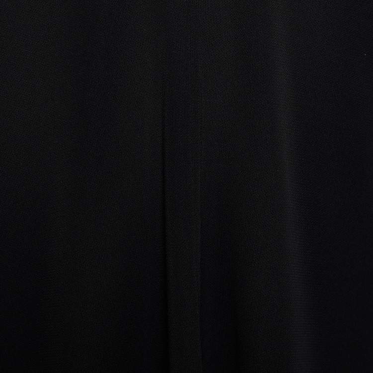 Pre Owned Balenciaga Black Jersey V-Neck Top S