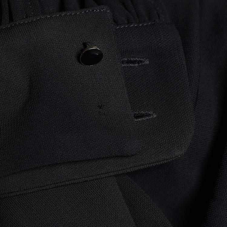 Pre Owned Balenciaga Black Jersey V-Neck Top S