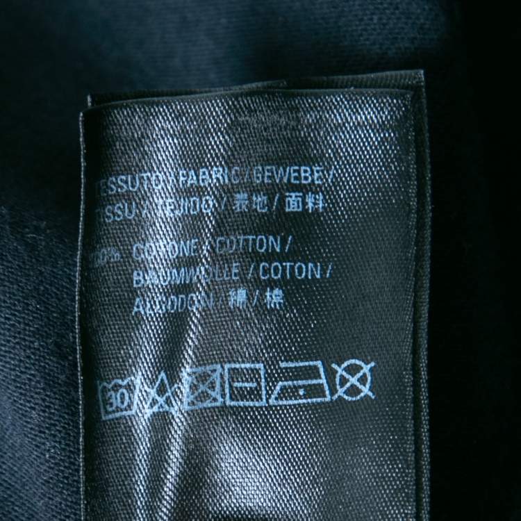 Pre Owned Balenciaga Black Cotton Paris Logo Printed T-Shirt S