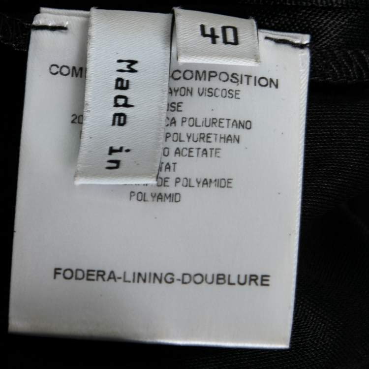 Pre Owned Balenciaga Black Satin Drape Detail Sleeveless Top M