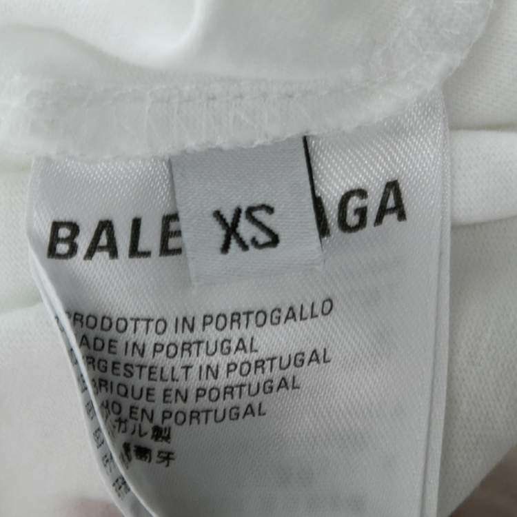 Pre Owned Balenciaga White Cotton Oversized Crewneck T-Shirt XS