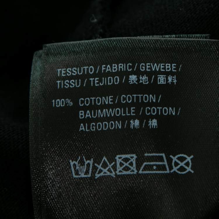 Pre Owned Balenciaga Black Logo Print Cotton Crewneck T-Shirt XS  