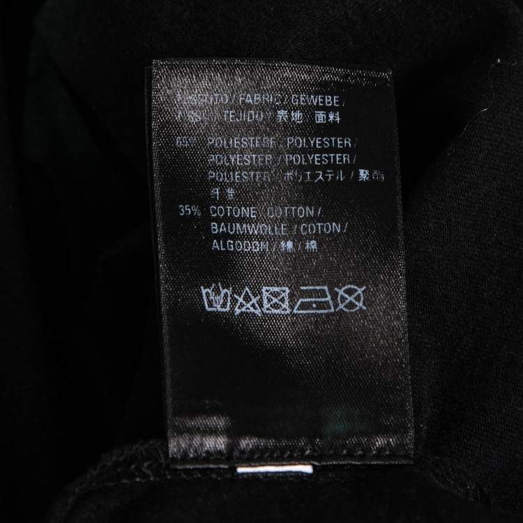 Pre Owned Balenciaga Black Language Print Oversize Cotton T-Shirt XXS