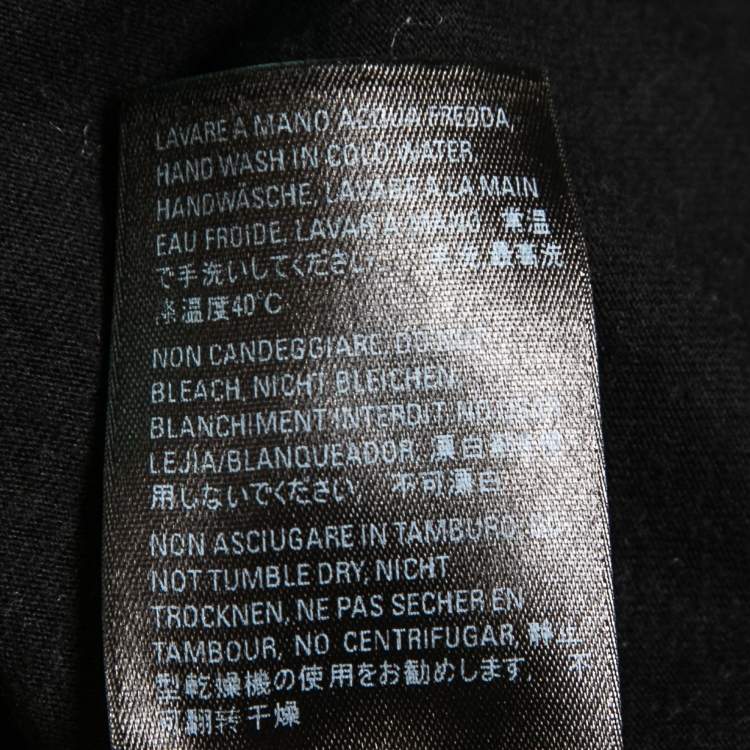 Pre Owned Balenciaga Black Language Print Oversize Cotton T-Shirt XXS