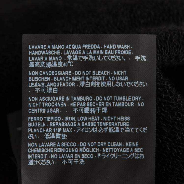 Pre Owned Balenciaga Black Copyright Print Cotton Zip-Front Hoodie S