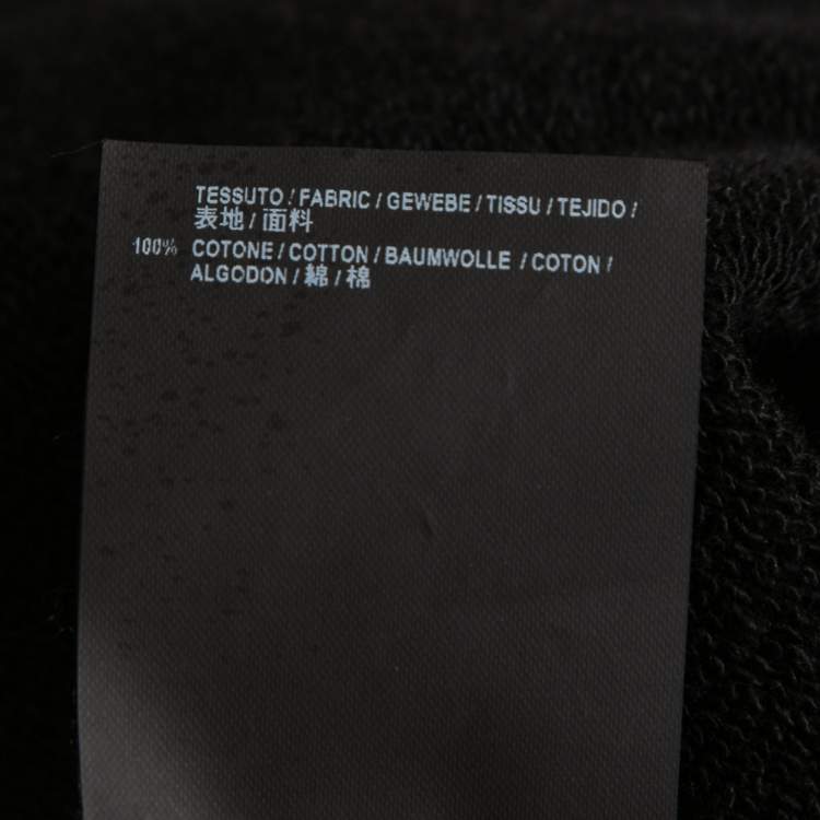 Pre Owned Balenciaga Black Copyright Print Cotton Zip-Front Hoodie S