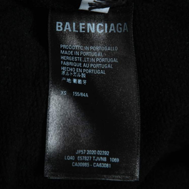 Pre Owned Balenciaga Grey Distressed Cotton Elastic Waist Hybrid Joggers XS