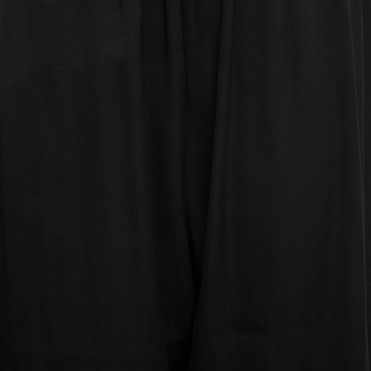 Pre Owned Balenciaga Black Silk Stretch Elasticized Waist Pants M