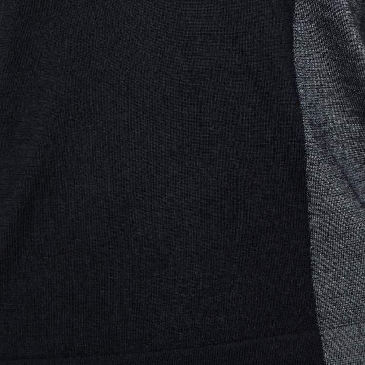 Pre Owned Balenciaga.Knits Black & Grey Cashmere V-Neck Sweater S