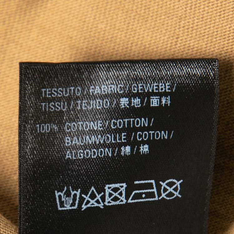 Pre Owned Balenciaga Khaki Cotton Symbolic Large-Fit T-Shirt L