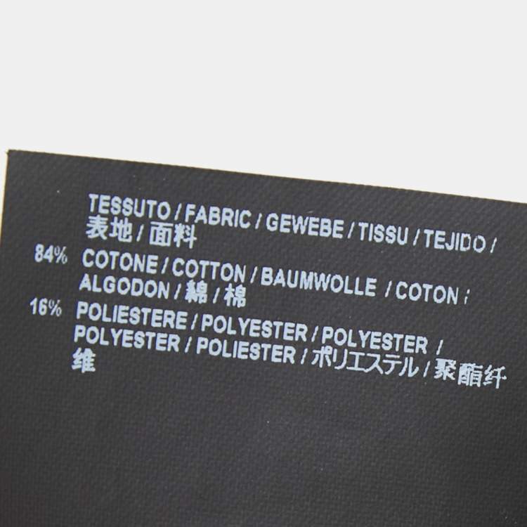 Pre Owned Balenciaga Green Logo Printed Cotton Hoodie M