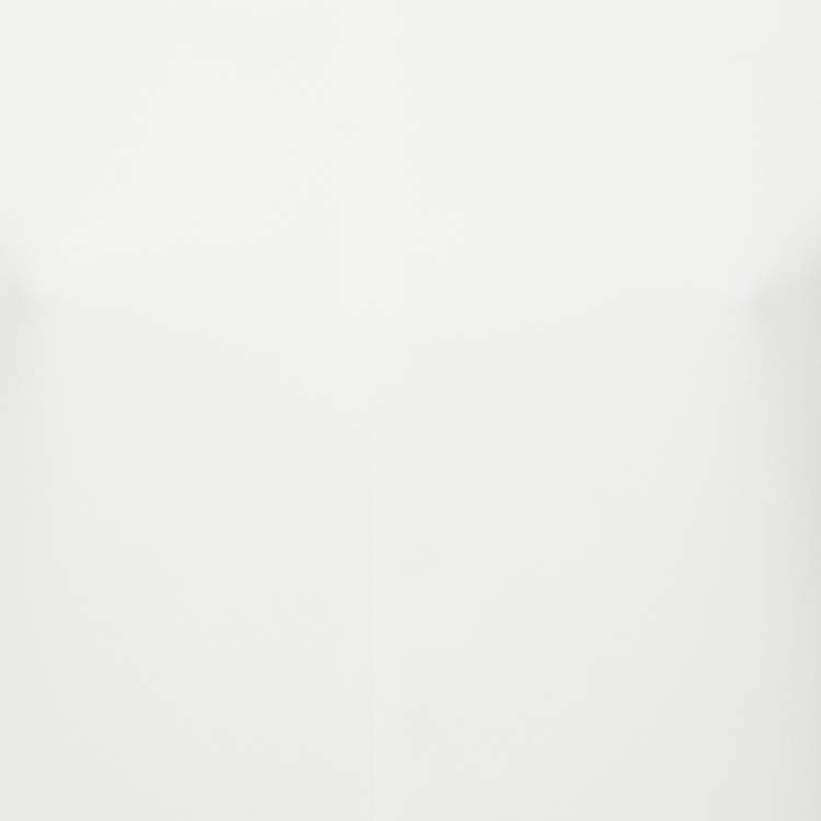Pre Owned Balenciaga White Crepe Short-Sleeve Top M