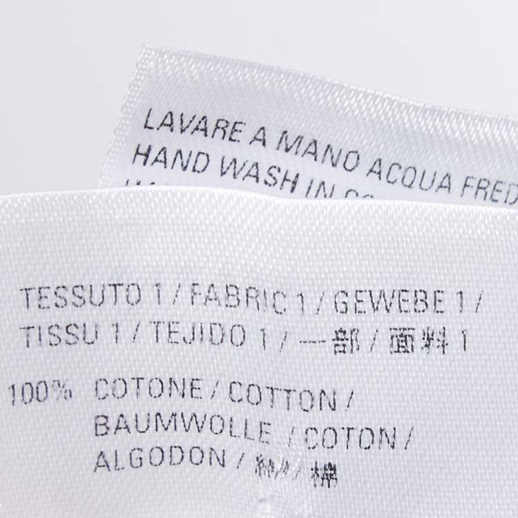 Pre Owned Balenciaga Light Blue Striped Cotton Logo Print Oversized Shirt M